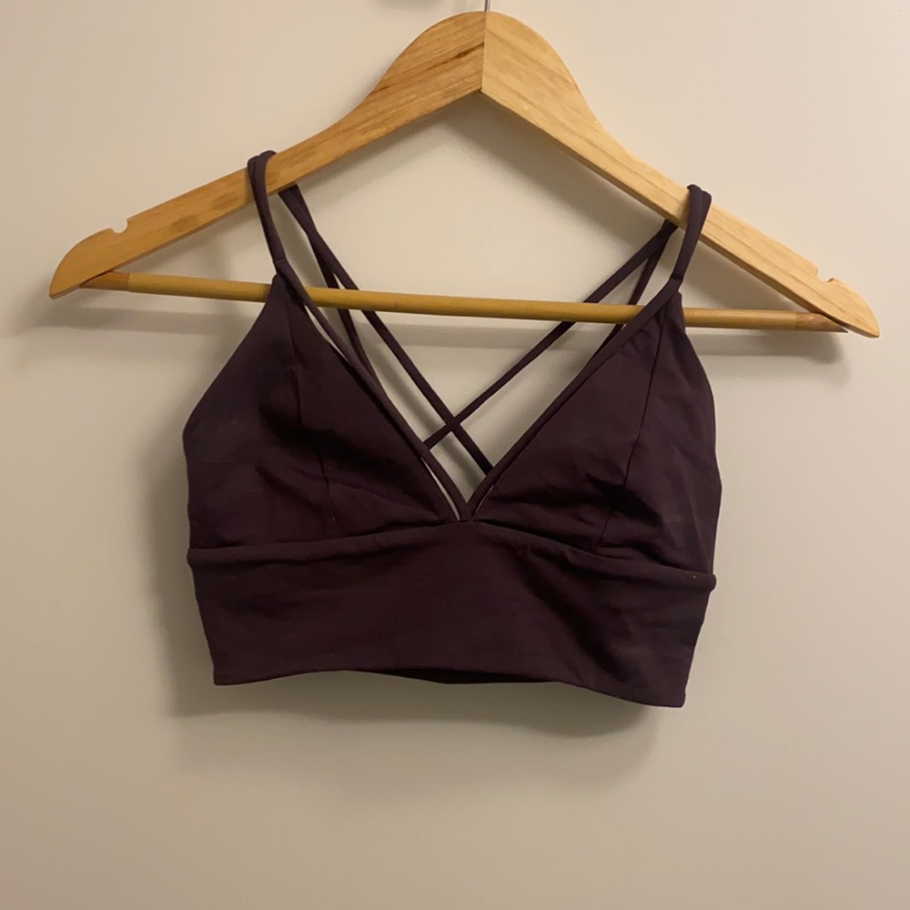 Lululemon maroon strap sports bra